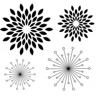 Starbursts Cling Rubber Stamps