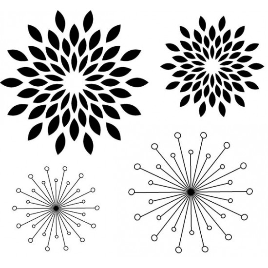 Starbursts Cling Rubber Stamps