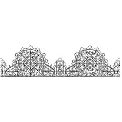 Gothic Lace Border Cling Rubber Stamp