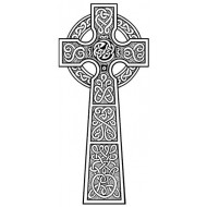 Celtic Cross Cling Rubber Stamp