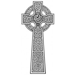 Celtic Cross Cling Rubber Stamp