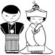 Kokeshi Couple Cling Rubber Stamp