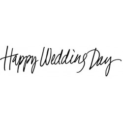 Happy Wedding Day Cling Rubber Stamp