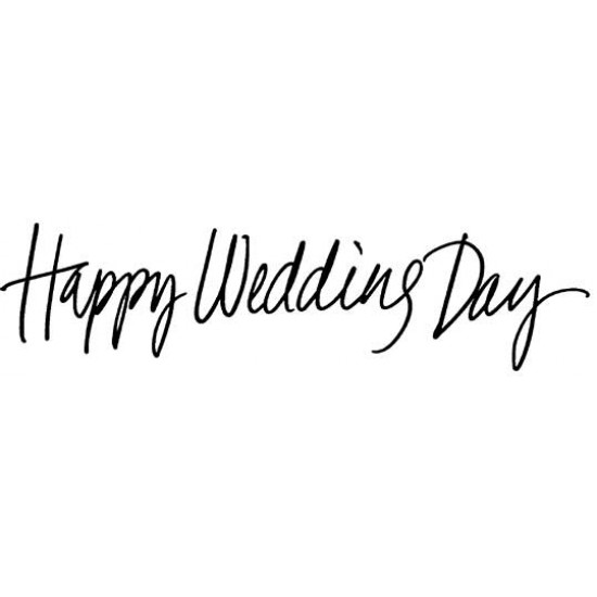 Happy Wedding Day Cling Rubber Stamp