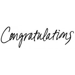 Congratulations Cling Rubber Stamp