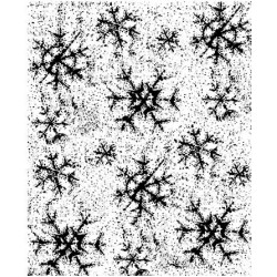 Crayon Snowflake Background Cling Rubber Stamp