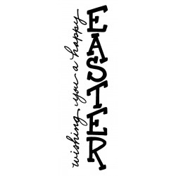 Wishing you a happy Easter Cling Rubber Stamp
