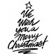We wish Christmas Tree Cling Rubber Stamp