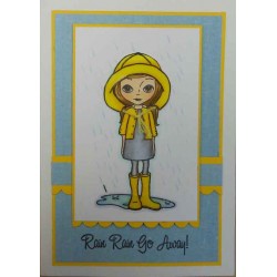 Rain Girl Rubber Stamp Set