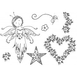 Thoughtful Fairy Rubber Stamp Set