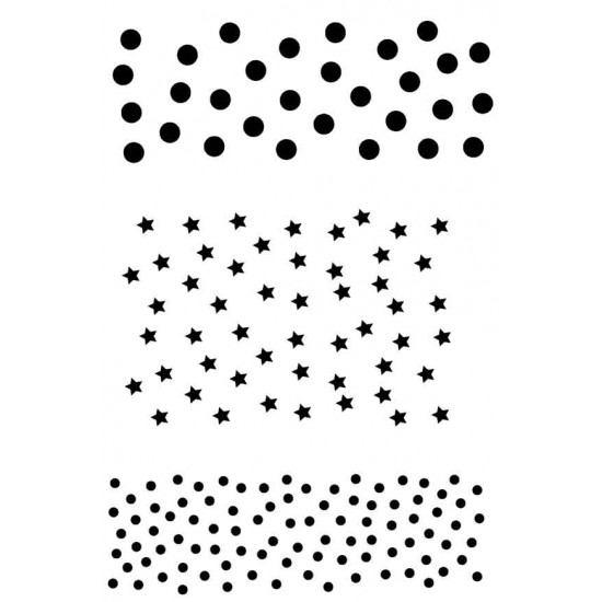 Dots and Stars Backgrounds Rubber Stamp Set