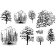 Trees Rubber Stamp Set