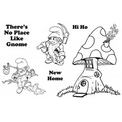A Home for Gnomes Rubber Stamp Set