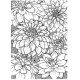 Dahlia Background unmounted rubber stamp
