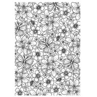 Blossom Background unmounted rubber stamp