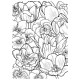 Spring Flowers Background cling mounted Rubber Stamp