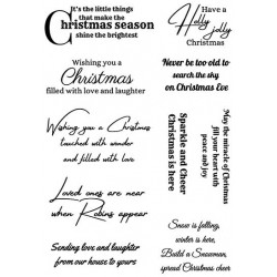 Christmas Season Cling rubber stamp set