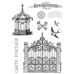 Parisian Chic Rubber Stamp Set