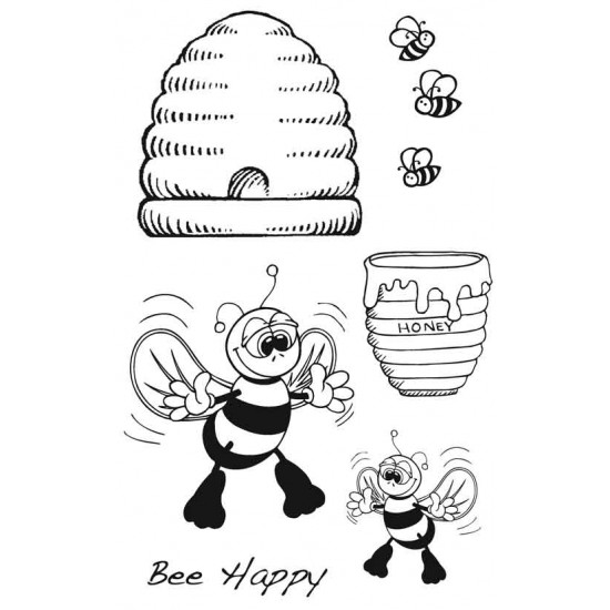 Bee Happy Rubber stamp set