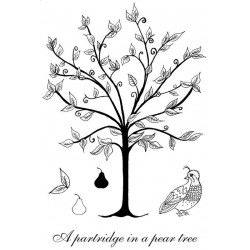 Partridge & Pear Tree rubber stamp set