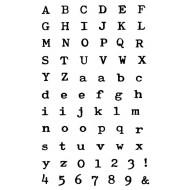 Typewriter Alphabet rubber stamp set