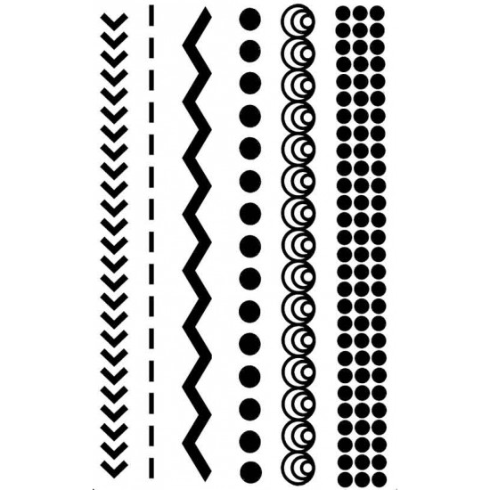 Solid Borders Rubber Stamp Set