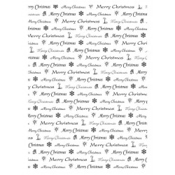 Christmas Words Background Rubber Stamp
