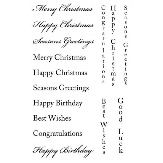 Greetings Rubber Stamp Set