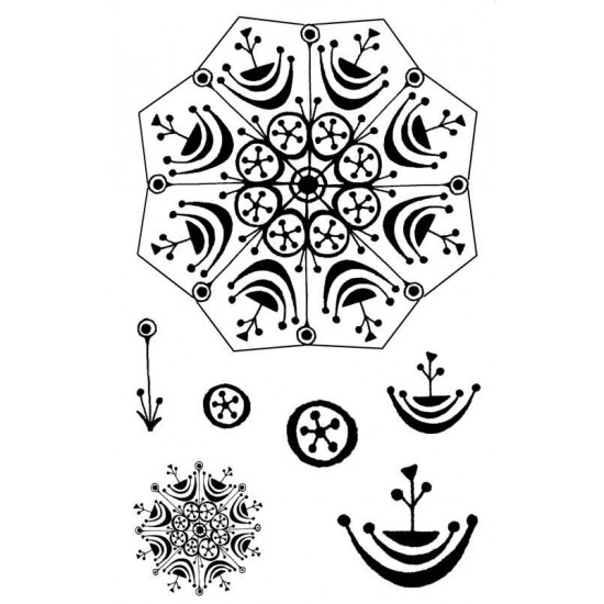 3D Snowflake Rubber Stamp Set