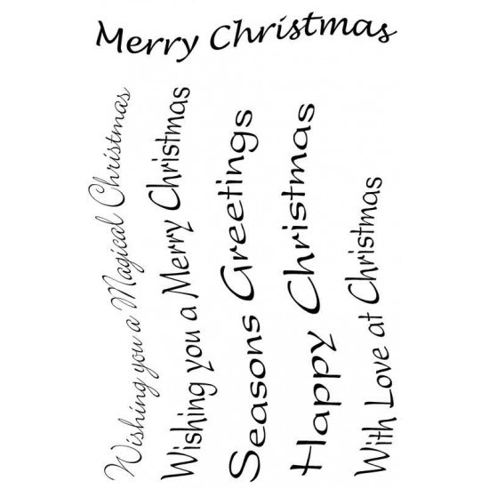 Sayings Unmounted Rubber Stamp Christmas Stamps We Wish You A Merry Christmas 