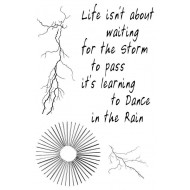 Dance in the Rain rubber stamp Set