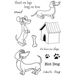 Hot Dogs Rubber Stamp Set