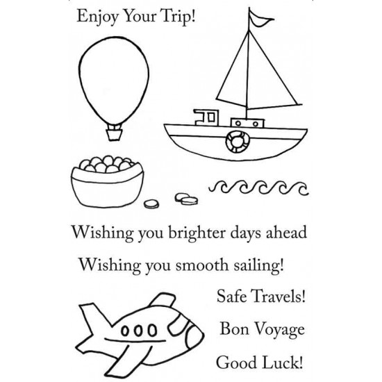Happy Travels Rubber Stamp Set