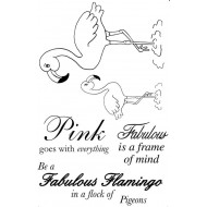 Fabulous Flamingos Rubber Stamp Set