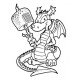 Marshmallow Dragon Cling Rubber Stamp