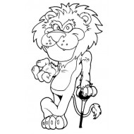 Lion cling rubber Stamp