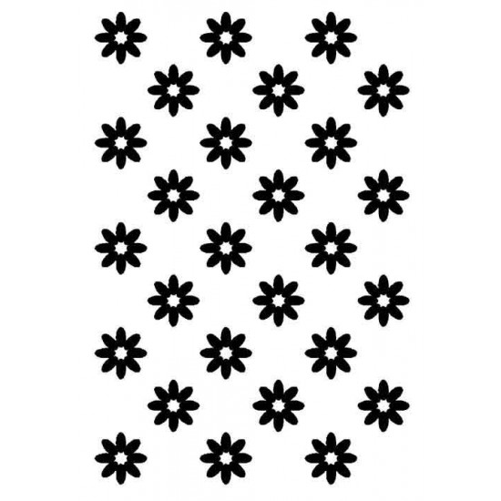 Solid Daisies Background Rubber Stamp
