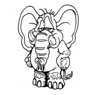 Horace Elephant Rubber Stamp