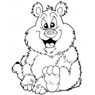 Jolly Bear cling rubber Stamp