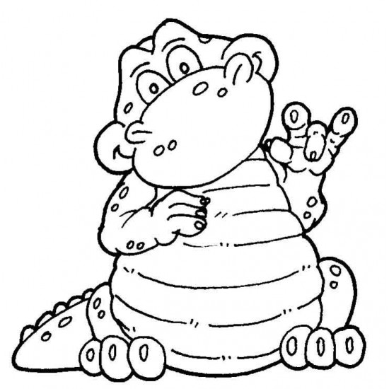 Waving Crocodile Cling Rubber Stamp