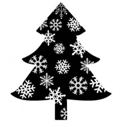 Snowflake Tree Rubber Stamp