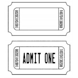 Tickets Rubber Stamp