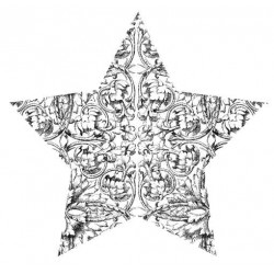 Etched Star Rubber Stamp