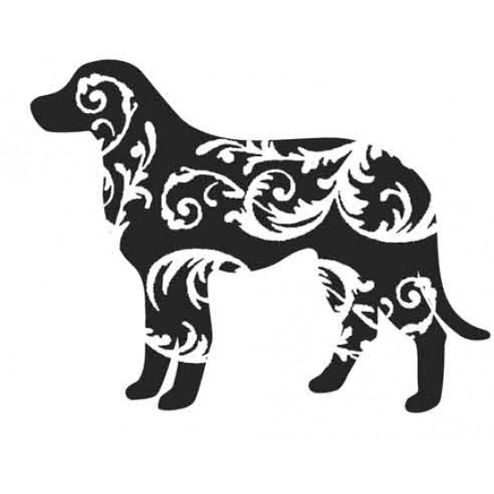 Swirly Dog Cling Rubber Stamp