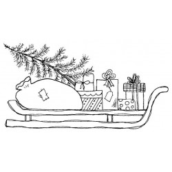 Sleigh Rubber Stamp