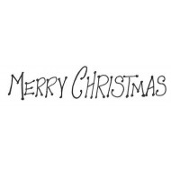 Dot Merry Christmas Rubber Stamp