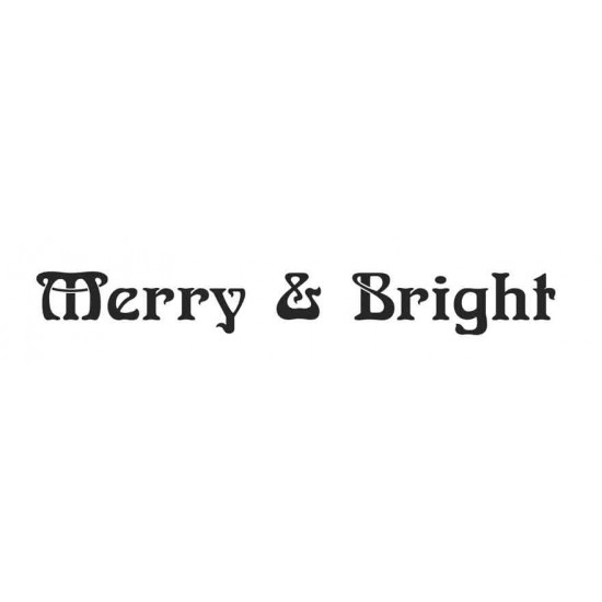 Merry & Bright Rubber Stamp