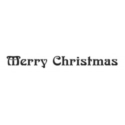 Gothic Merry Christmas straight Rubber Stamp