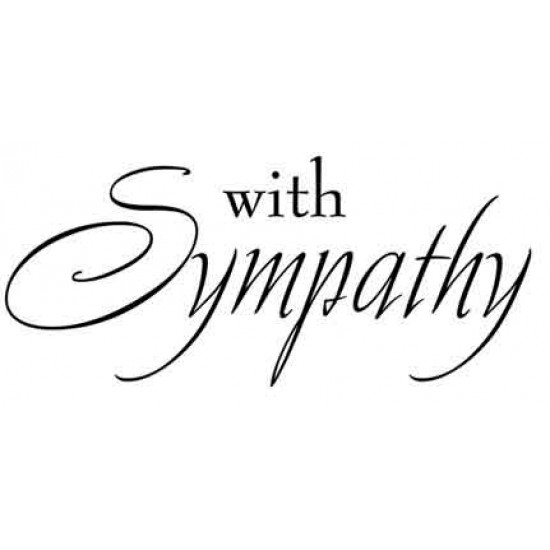 With Sympathy Rubber Stamp