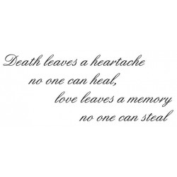 Death leaves a heartache script Rubber Stamp